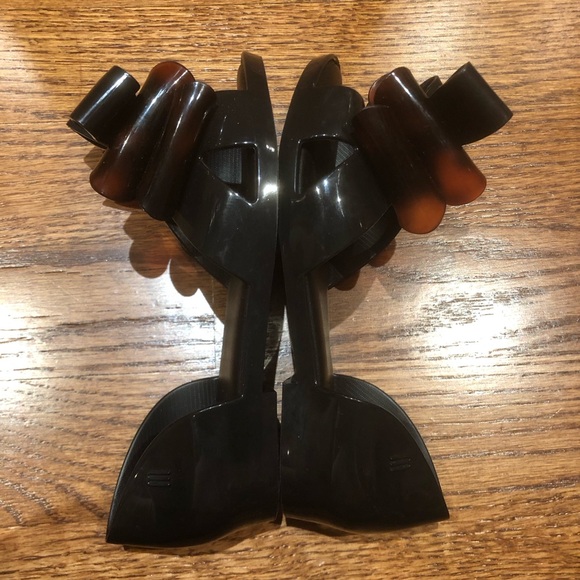 Mini Melissa Bow Open Toe Flats Size 11 - Picture 9 of 10